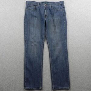 Perry Ellis Jeans‎ Mens 36x32 Straight Leg 5-Pocket Stretch Flex Denim Blue